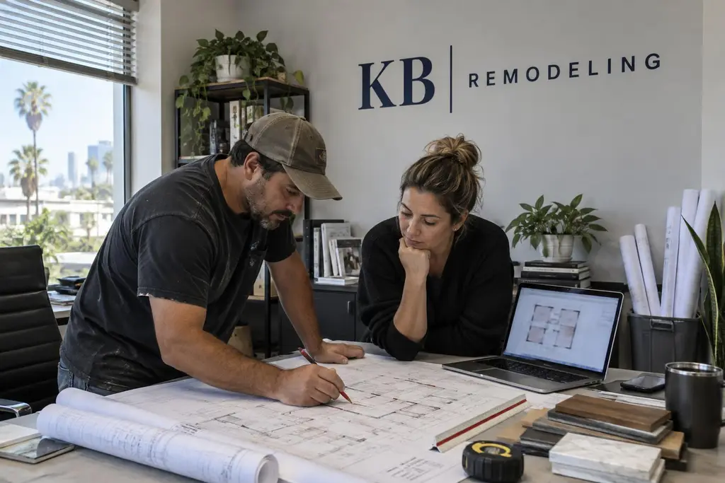 Estudio conceptual de materiales y planificación, no obra de KB